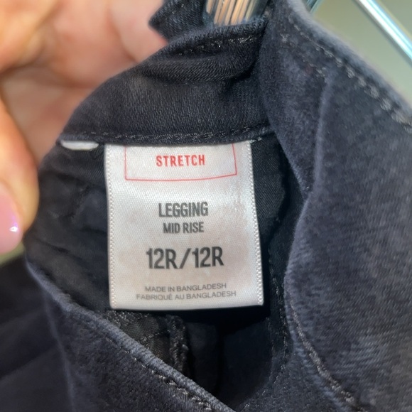 Express Distressed Mid Rise Legging Black Jeans - Picture 4 of 5